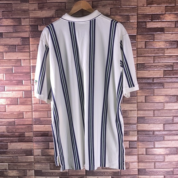 Mens Polo Ralph Lauren Golf XXL Cream Stripped Polo w/ Colonial Golf Logo - Picture 2 of 8